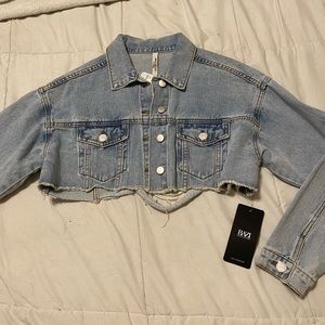 American Bazi Denim jacket cropped size S